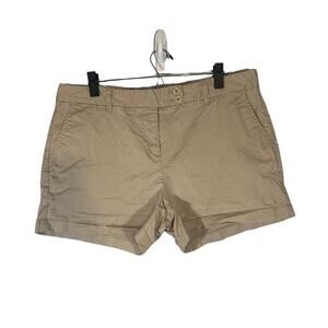 Vineyard Vines Beige Cotton Blend Double Button Chino Shorts Women Sz 14